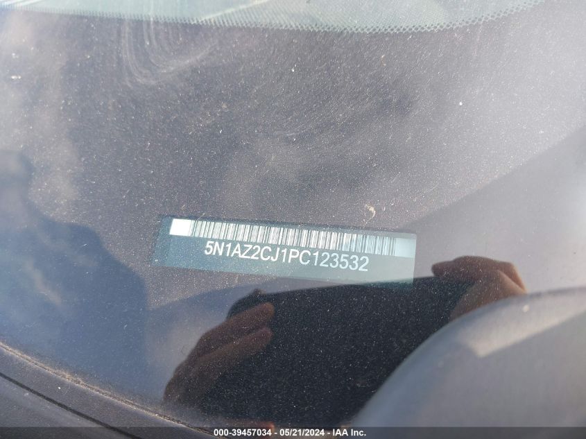 2023 Nissan Murano Sl Fwd VIN: 5N1AZ2CJ1PC123532 Lot: 39457034