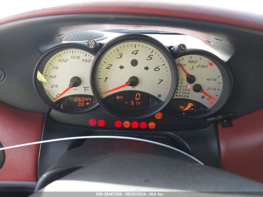 1997 Porsche Boxster VIN: WP0CA2982VS623453 Lot: 39457060