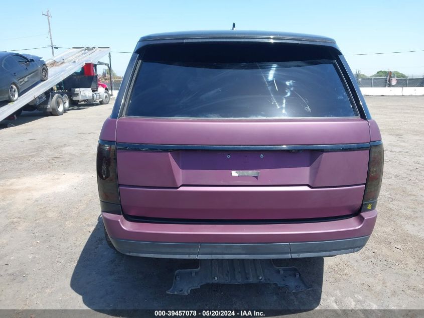 2016 Land Rover Range Rover 3.0L V6 Supercharged Hse VIN: SALGS2VF4GA251943 Lot: 39457078