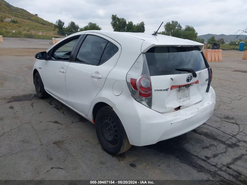 2012 Toyota Prius C One VIN: JTDKDTB37C1011193 Lot: 39457154