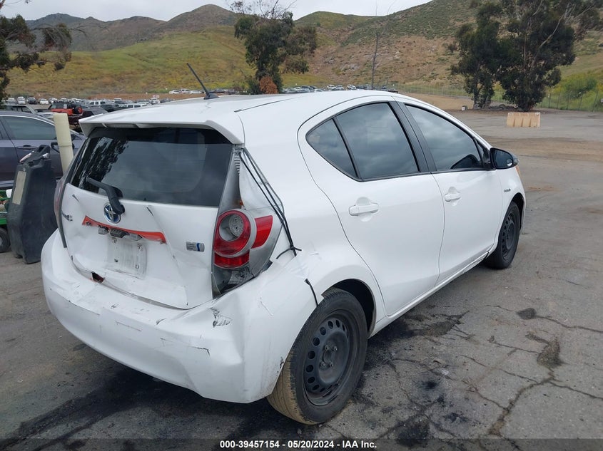 2012 Toyota Prius C One VIN: JTDKDTB37C1011193 Lot: 39457154