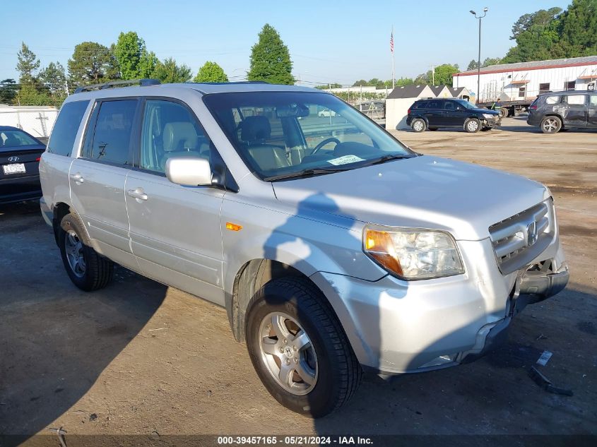 2007 Honda Pilot Exl VIN: 5FNYF28617B024485 Lot: 39457165