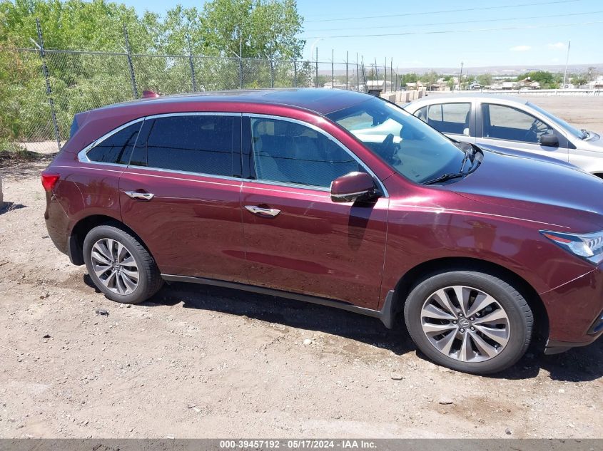 2016 Acura Mdx Technology Acurawatch Plus Packages/Technology Package VIN: 5FRYD4H41GB032682 Lot: 39457192