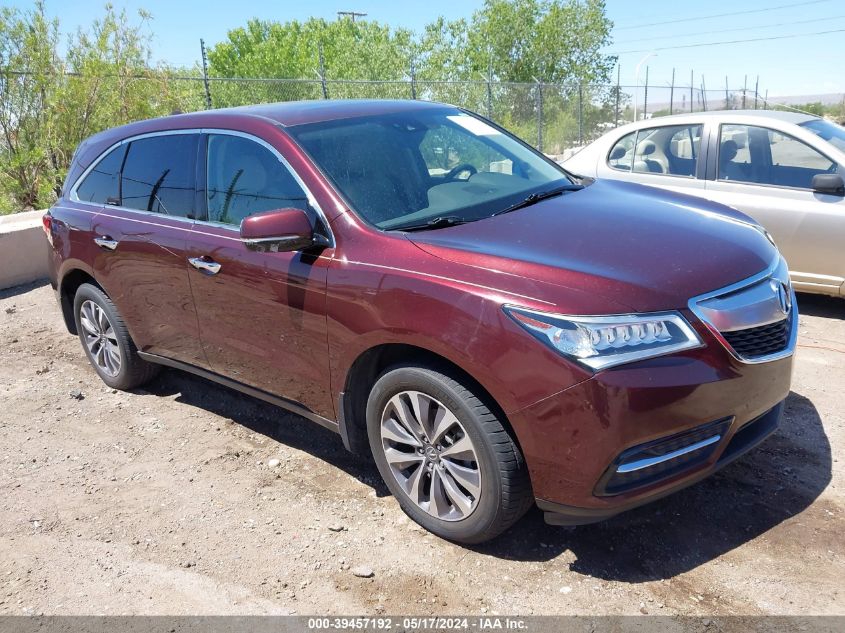 2016 Acura Mdx Technology Acurawatch Plus Packages/Technology Package VIN: 5FRYD4H41GB032682 Lot: 39457192