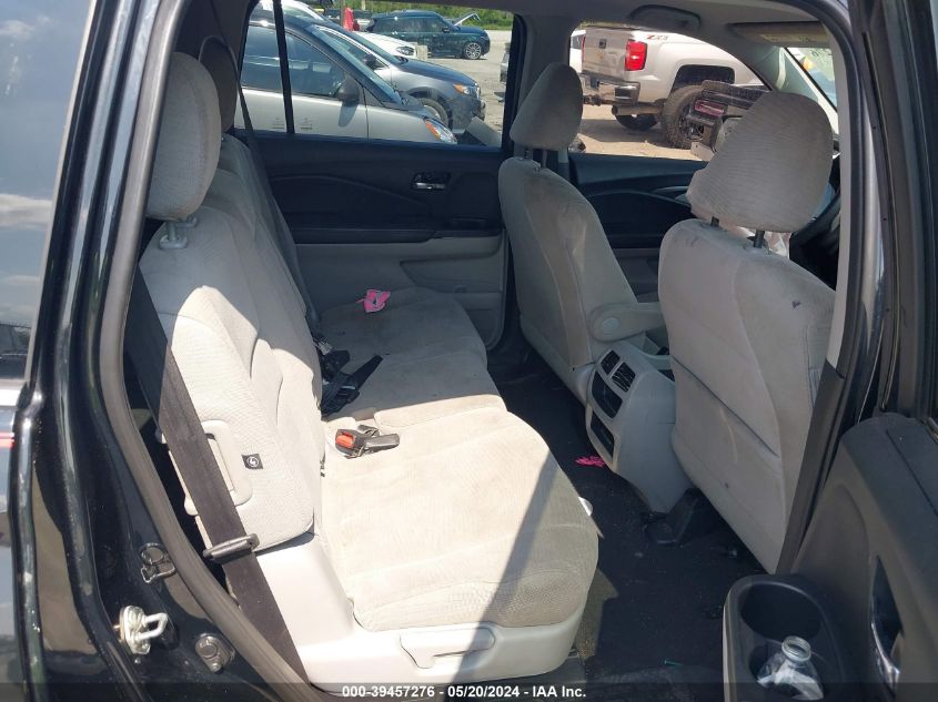 2017 Honda Pilot Lx VIN: 5FNYF5H14HB026268 Lot: 39457276