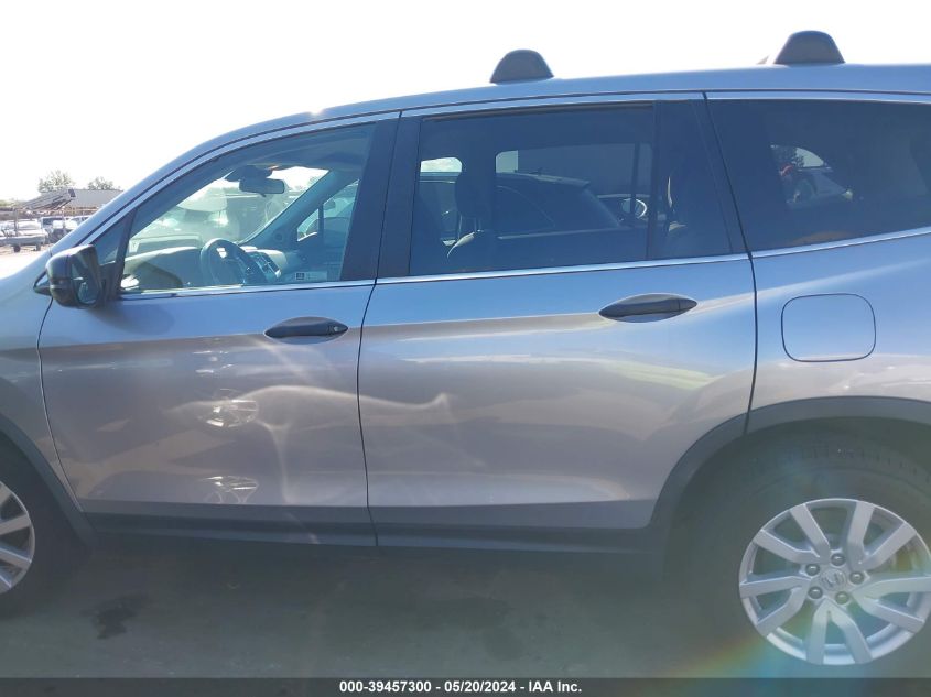 2019 Honda Pilot Lx VIN: 5FNYF5H12KB024753 Lot: 39457300