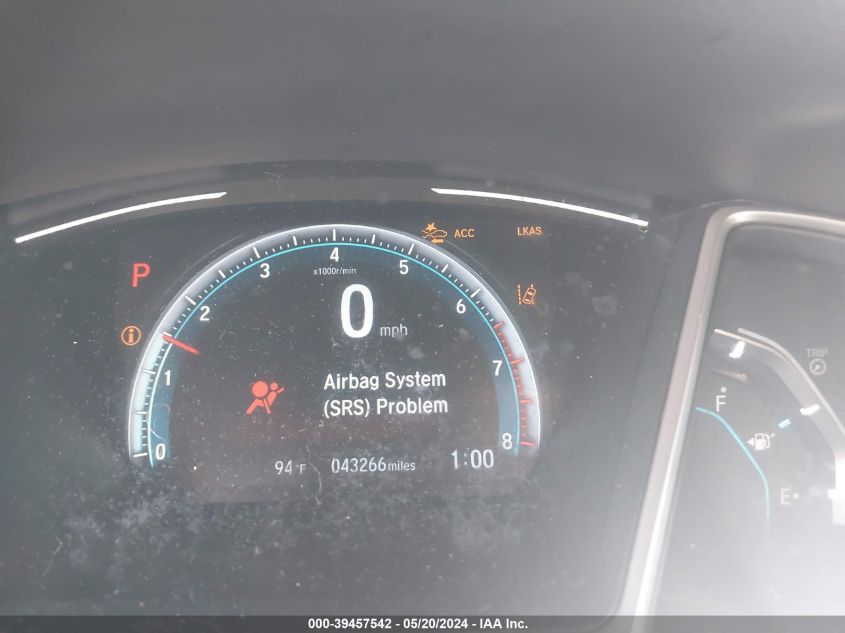 2020 Honda Civic Ex VIN: 19XFC1F39LE008358 Lot: 39457542