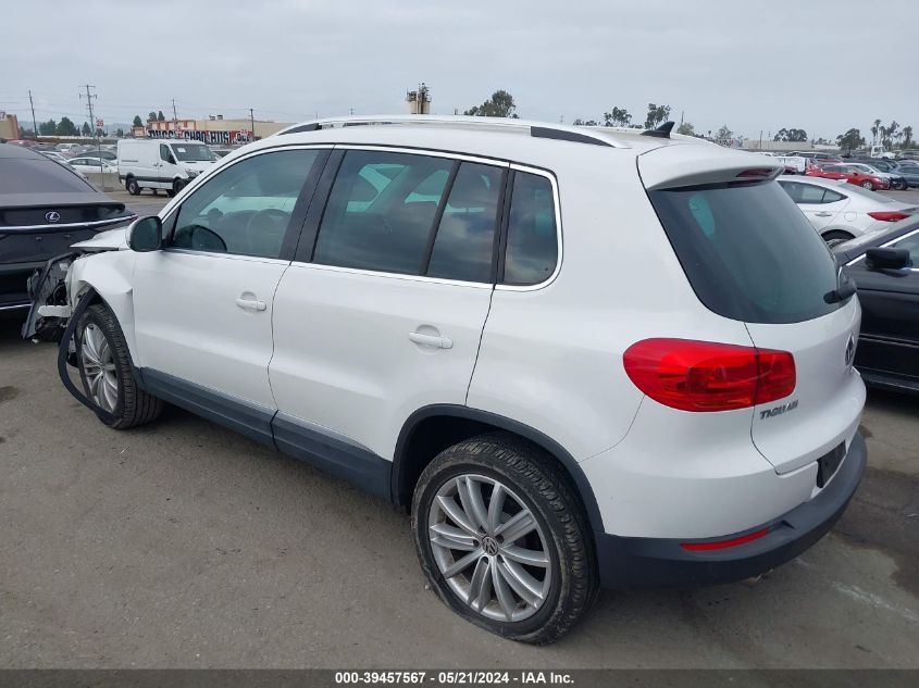 2014 Volkswagen Tiguan Se VIN: WVGAV3AX5EW506524 Lot: 39457567