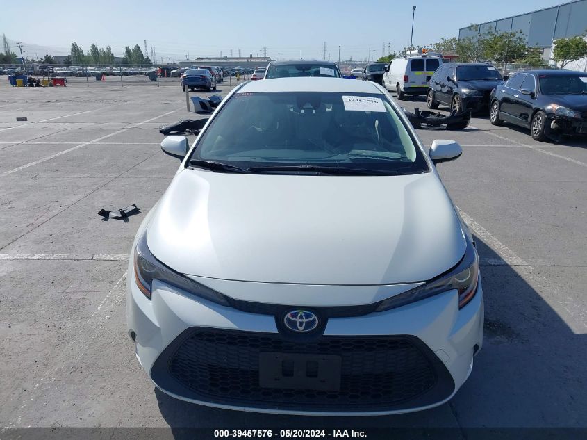 2021 Toyota Corolla Hybrid Le VIN: JTDEAMDE5MJ009924 Lot: 39457576