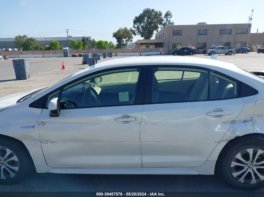 2021 Toyota Corolla Hybrid Le VIN: JTDEAMDE5MJ009924 Lot: 39457576