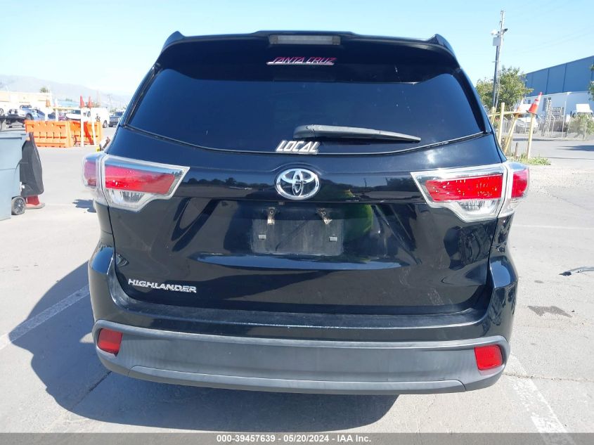 2016 Toyota Highlander Le V6 VIN: 5TDZKRFH6GS133985 Lot: 39457639