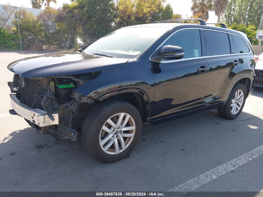 2016 Toyota Highlander Le V6 VIN: 5TDZKRFH6GS133985 Lot: 39457639