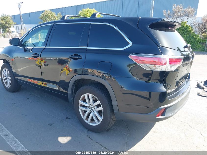 2016 Toyota Highlander Le V6 VIN: 5TDZKRFH6GS133985 Lot: 39457639