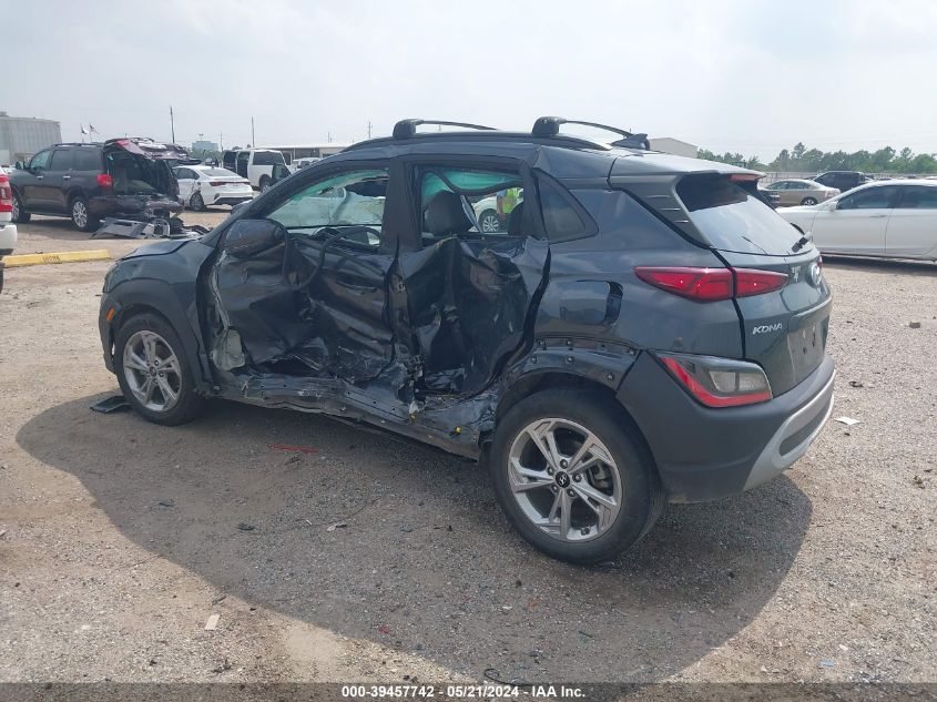 2022 Hyundai Kona Sel VIN: KM8K32AB1NU821583 Lot: 39457742