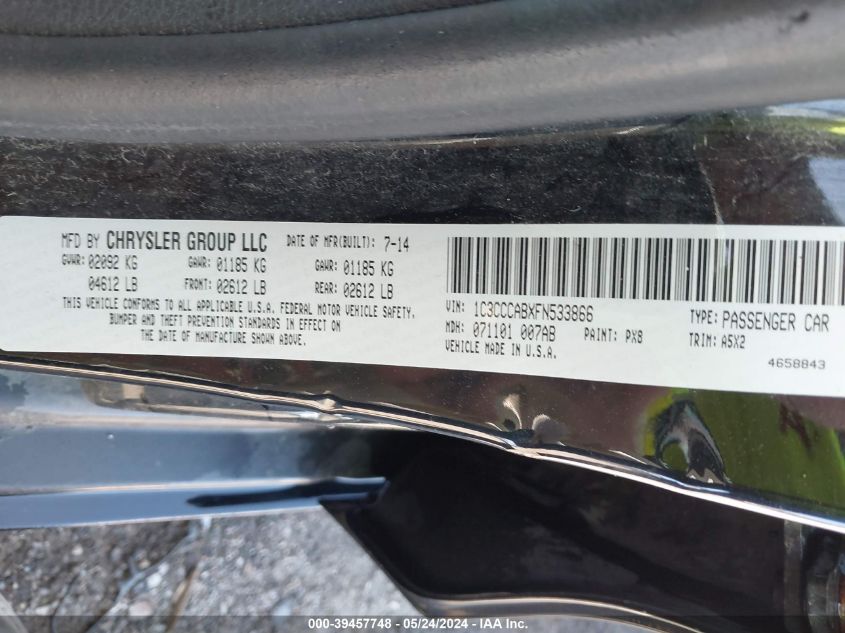 2015 CHRYSLER 200 LIMITED - 1C3CCCABXFN533866