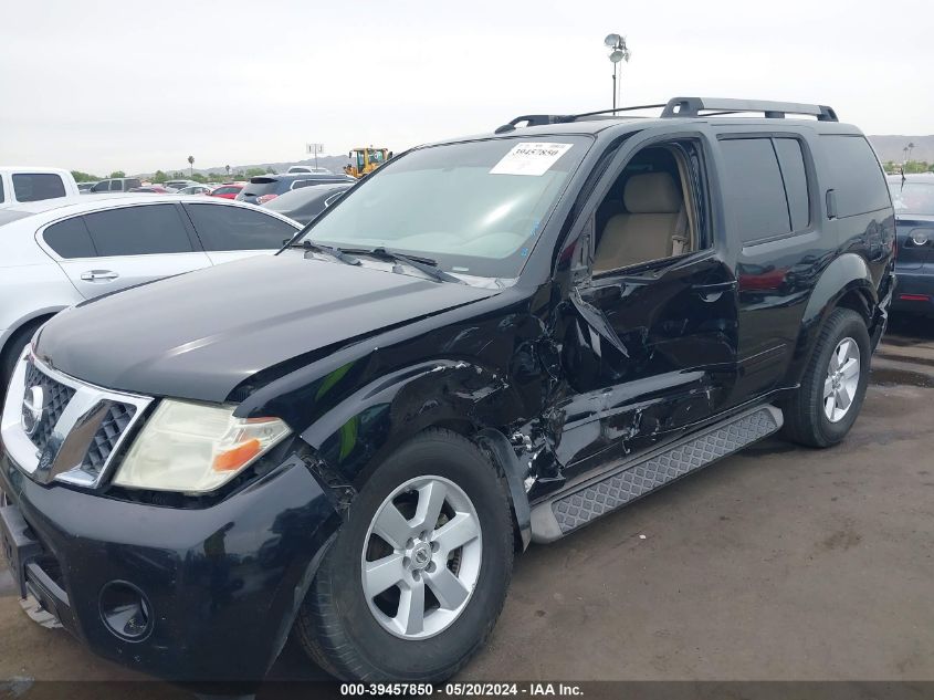 2008 Nissan Pathfinder Se VIN: 5N1AR18U08C626922 Lot: 39457850