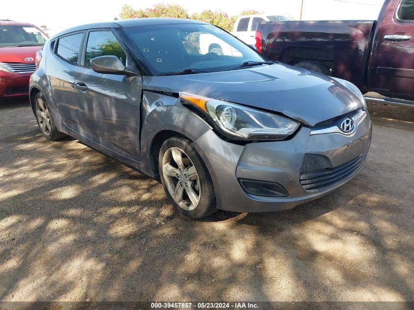 2013 Hyundai Veloster Base W/Black VIN: KMHTC6AD6DU125295 Lot: 39457857