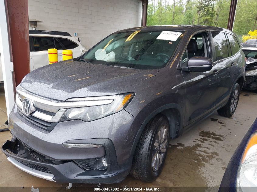 2019 Honda Pilot Ex-L VIN: 5FNYF6H57KB096055 Lot: 39457892