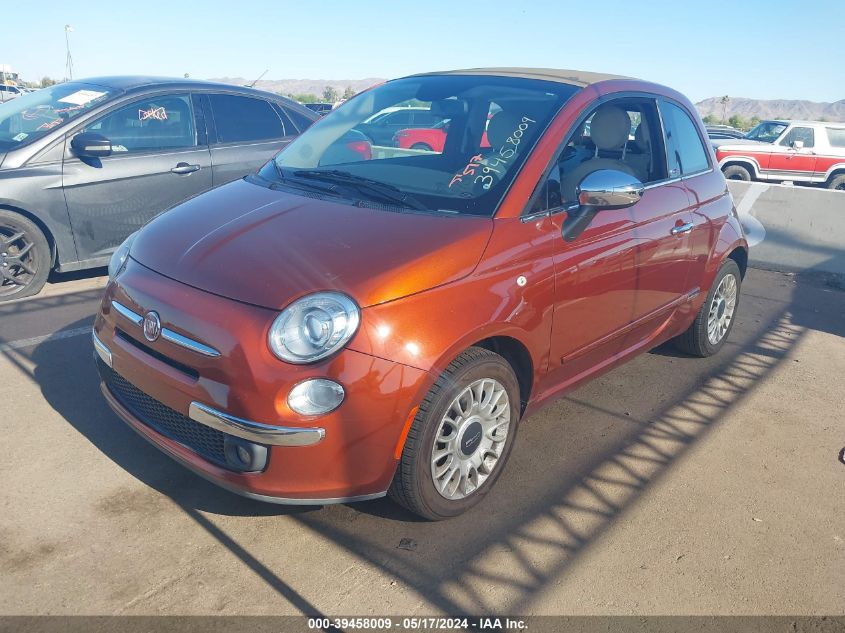 2015 Fiat 500 Lounge VIN: 3C3CFFERXFT621414 Lot: 39458009