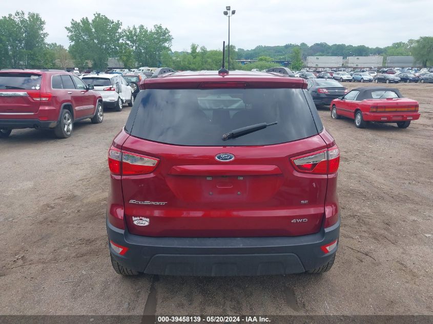 2020 Ford Ecosport Se VIN: MAJ6S3GL6LC315366 Lot: 39458139