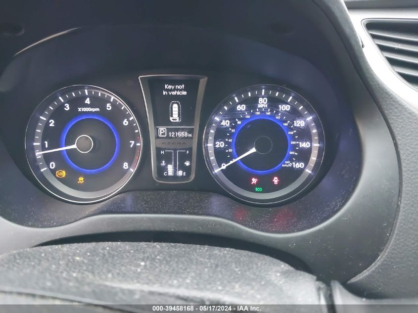 2013 Hyundai Azera VIN: KMHFH4JG7DA324158 Lot: 39458168