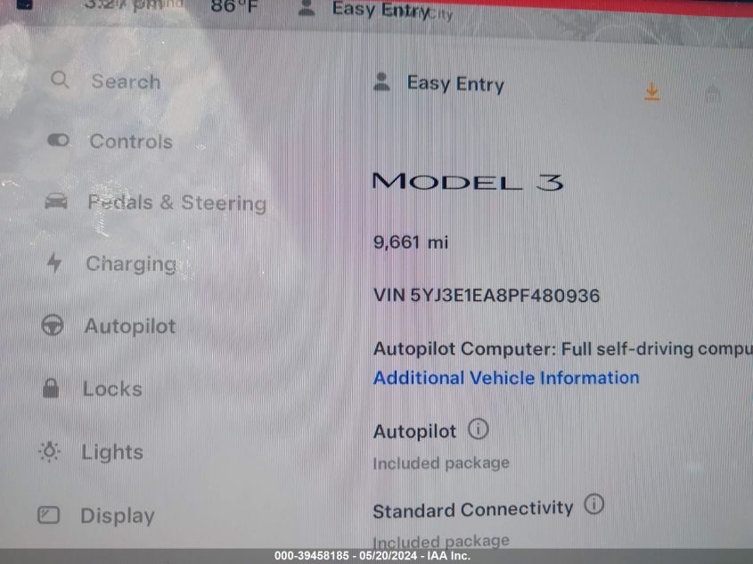2023 Tesla Model 3 Rear-Wheel Drive VIN: 5YJ3E1EA8PF480936 Lot: 39458185