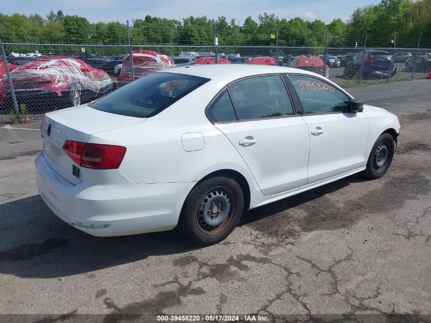 2015 Volkswagen Jetta 2.0L S VIN: 3VW2K7AJ9FM300495 Lot: 39458220