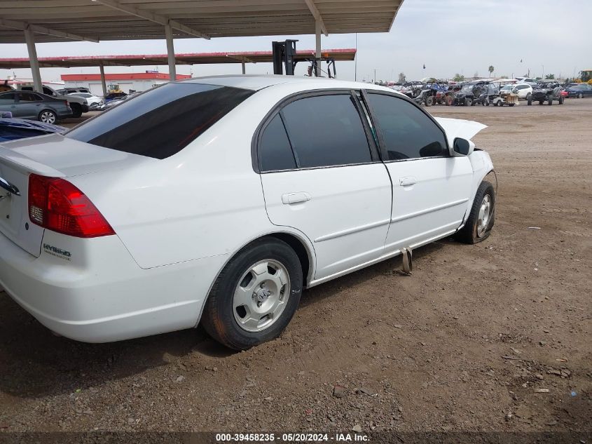 2003 Honda Civic Hybrid VIN: JHMES966X3S024586 Lot: 39458235