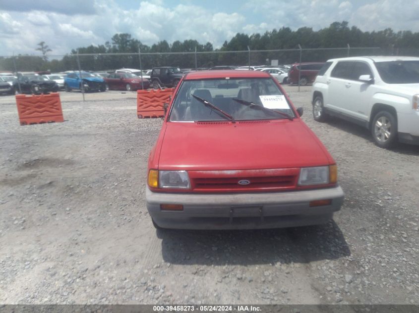 1988 Ford Festiva L VIN: KNJBT06KXJ6198106 Lot: 39458273