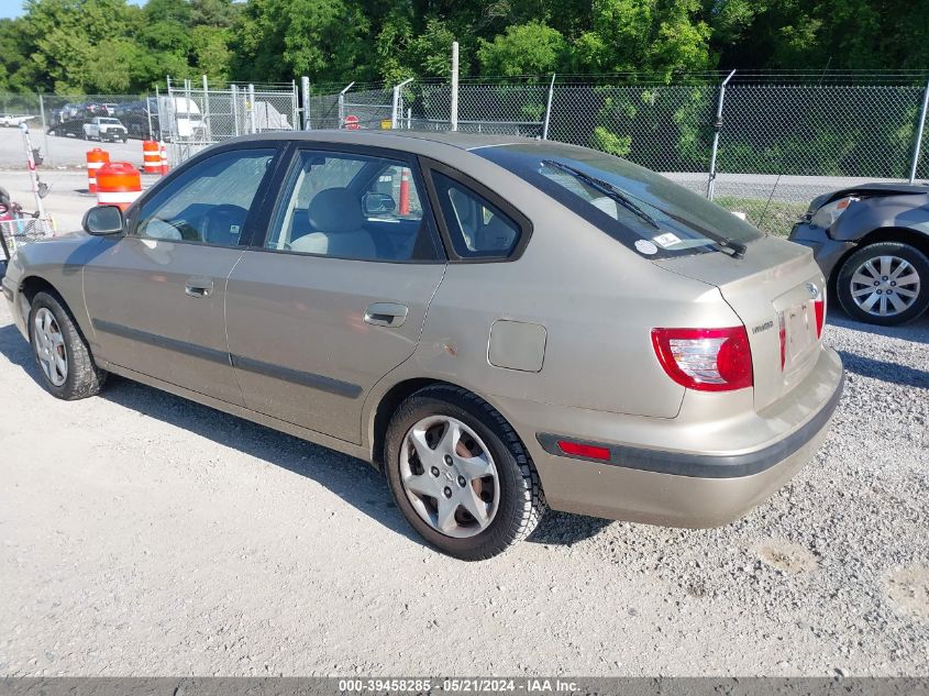 2006 Hyundai Elantra Gls/Gt VIN: KMHDN56D96U199654 Lot: 39458285