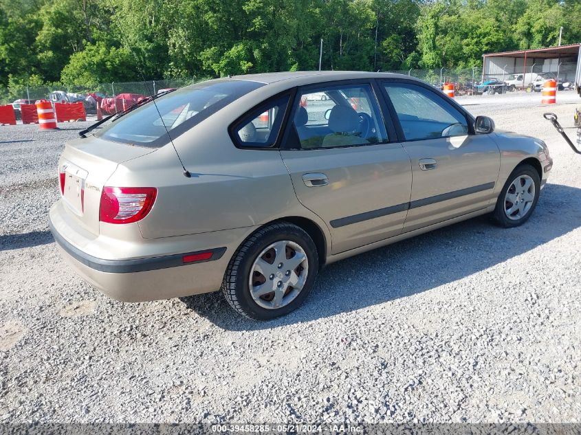 2006 Hyundai Elantra Gls/Gt VIN: KMHDN56D96U199654 Lot: 39458285