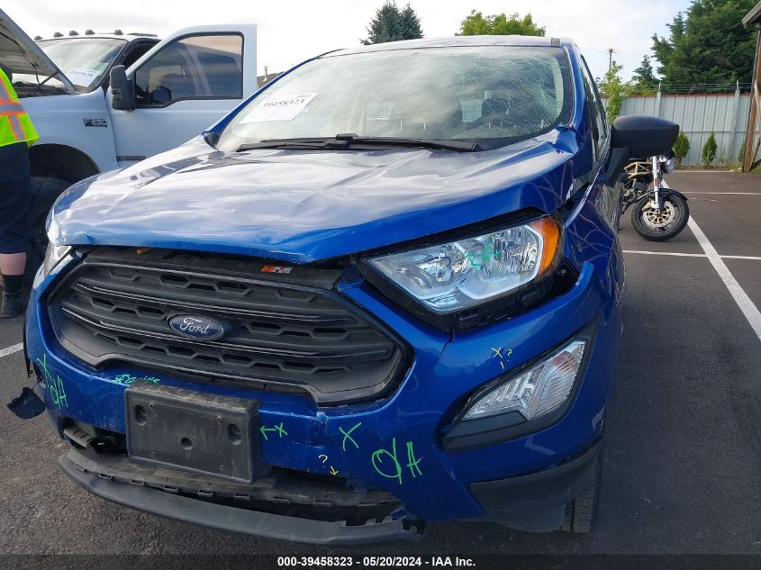 2021 Ford Ecosport S VIN: MAJ6S3FL0MC433092 Lot: 39458323