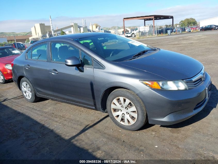 2012 Honda Civic Lx VIN: 19XFB2F54CE367627 Lot: 39458336