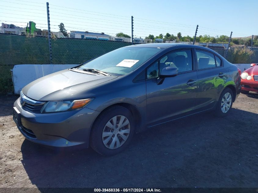 2012 Honda Civic Lx VIN: 19XFB2F54CE367627 Lot: 39458336