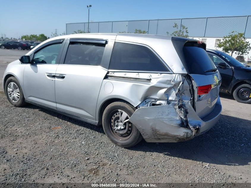 2015 Honda Odyssey Lx VIN: 5FNRL5H25FB029697 Lot: 39458356