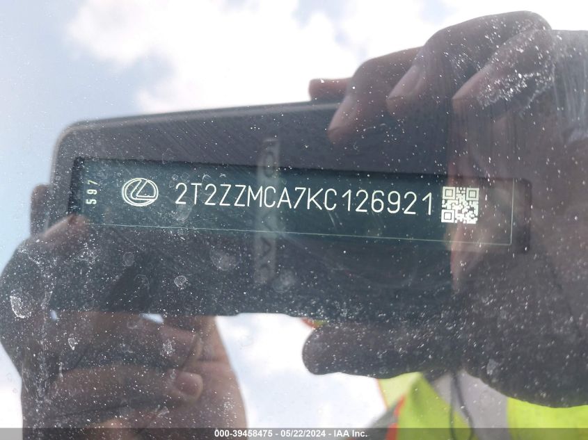 2019 Lexus Rx 350 VIN: 2T2ZZMCA7KC126921 Lot: 39458475