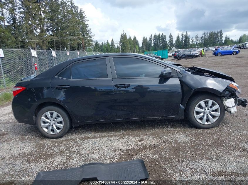 2015 Toyota Corolla Le VIN: 2T1BURHE2FC299040 Lot: 39458744