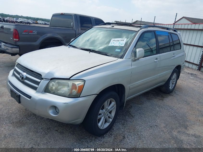 2006 Toyota Highlander Hybrid Limited V6/V6 VIN: JTEDW21A560007176 Lot: 39458799