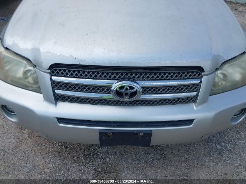 2006 Toyota Highlander Hybrid Limited V6/V6 VIN: JTEDW21A560007176 Lot: 39458799