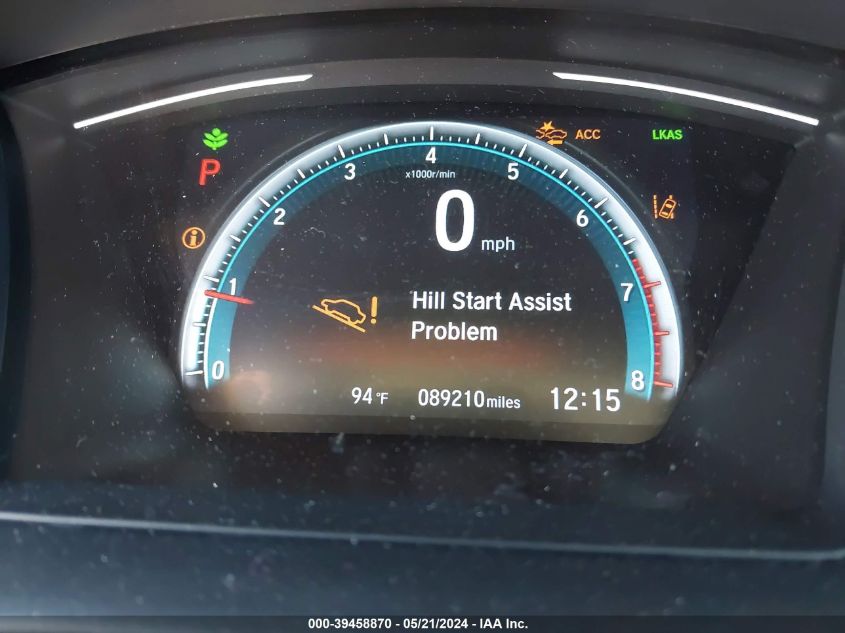 2019 Honda Civic Lx VIN: 19XFC2F65KE209835 Lot: 39458870