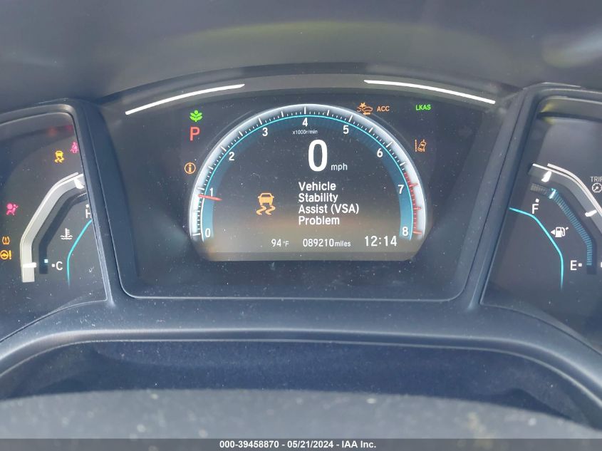 2019 Honda Civic Lx VIN: 19XFC2F65KE209835 Lot: 39458870