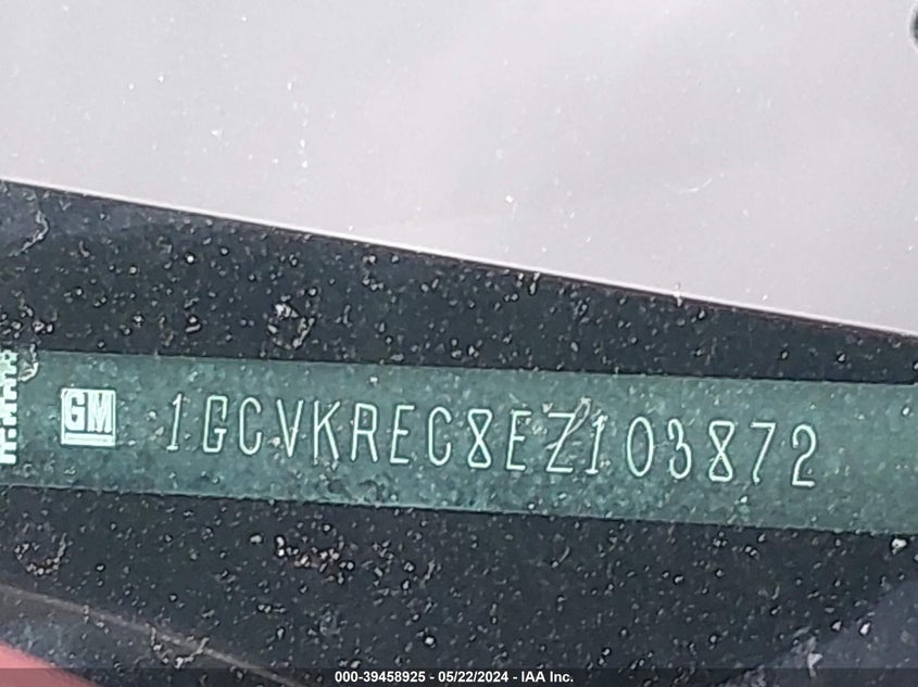 2014 Chevrolet Silverado 1500 2Lt VIN: 1GCVKREC8EZ103872 Lot: 39458925