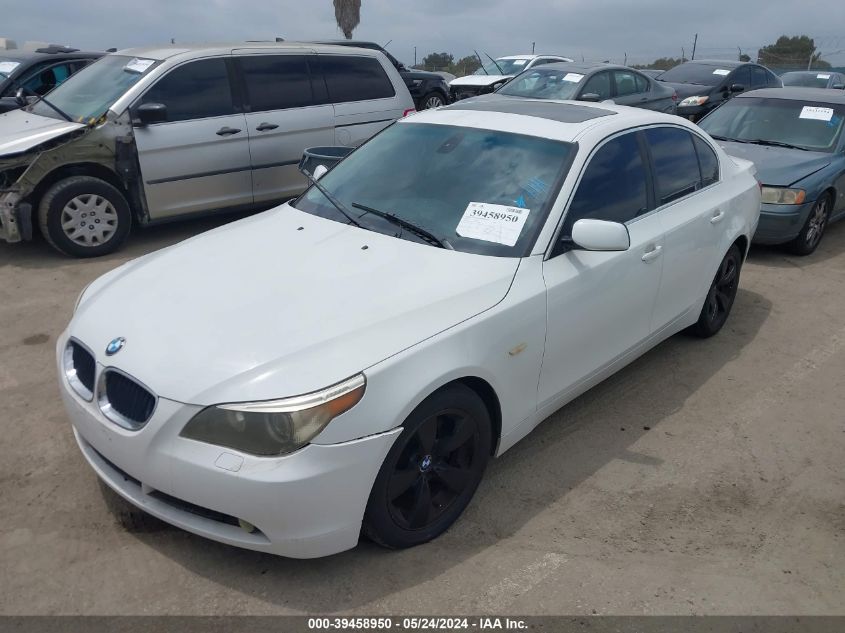 2005 BMW 525I VIN: WBANA535X5B857586 Lot: 39458950