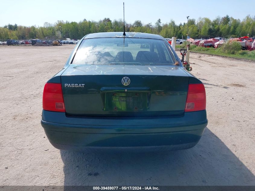 2000 Volkswagen Passat Gls VIN: WVWMA23B0YP295899 Lot: 39459077