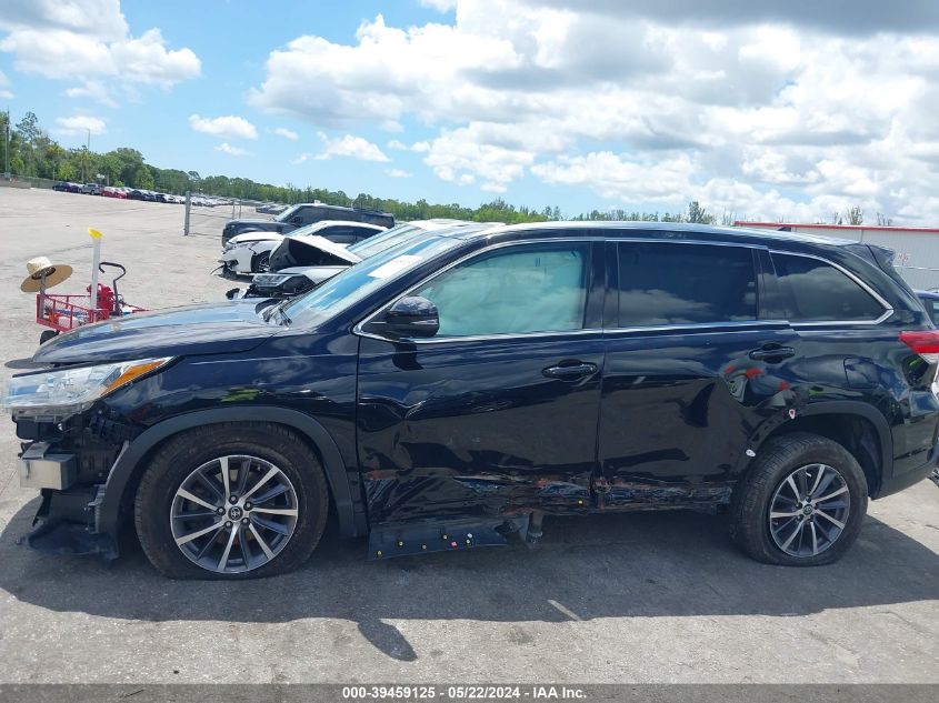 2019 Toyota Highlander Xle VIN: 5TDKZRFH1KS301277 Lot: 39459125