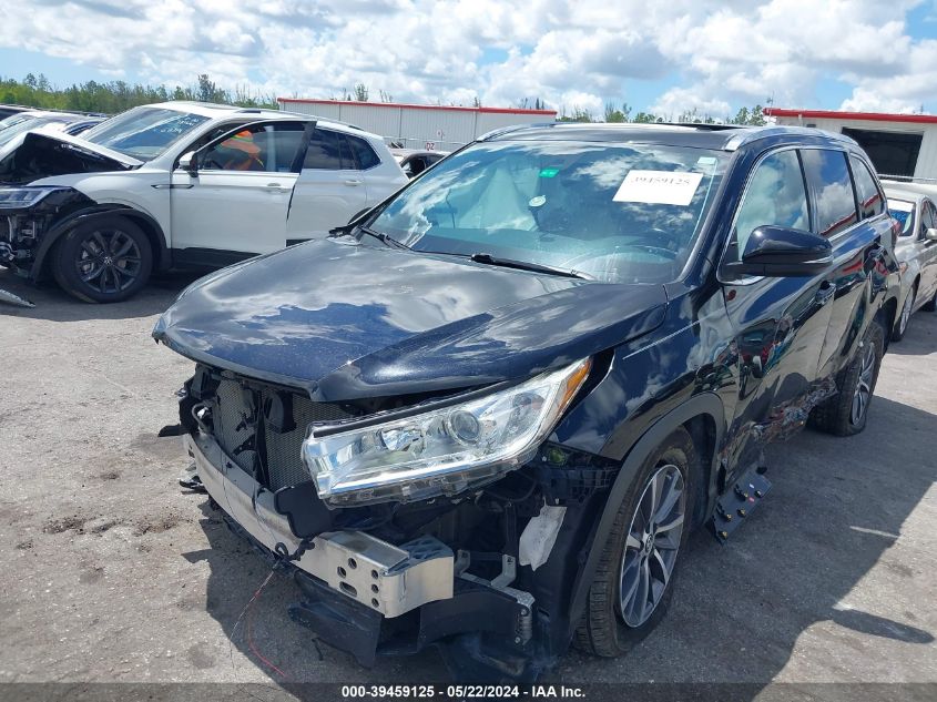 2019 Toyota Highlander Xle VIN: 5TDKZRFH1KS301277 Lot: 39459125