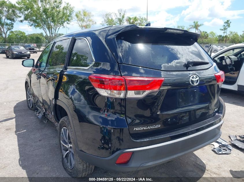 2019 Toyota Highlander Xle VIN: 5TDKZRFH1KS301277 Lot: 39459125