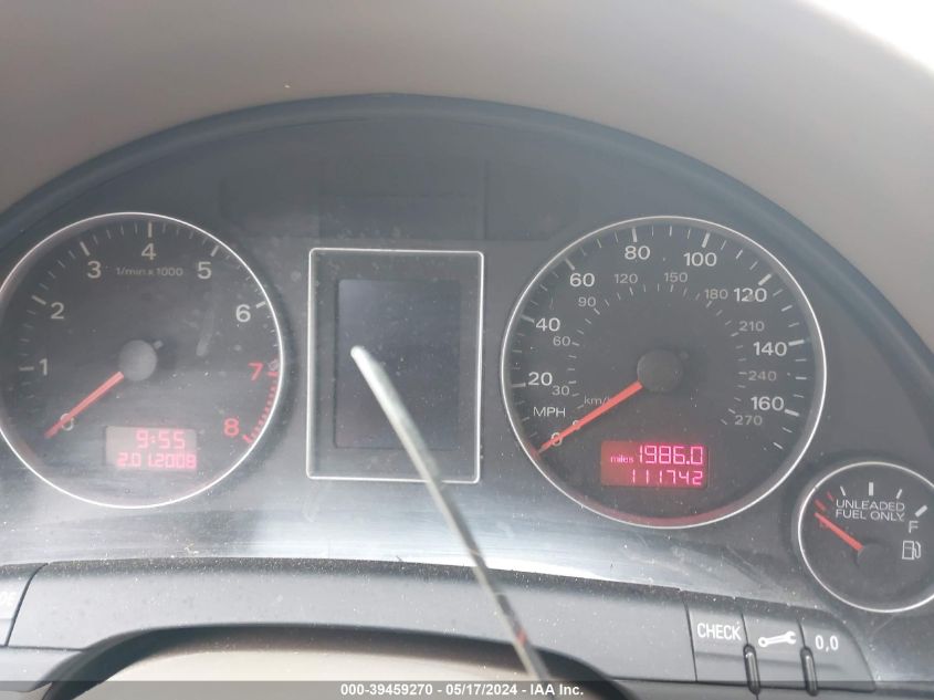 2006 Audi A4 2.0T VIN: WAUAF78E66A173050 Lot: 39459270