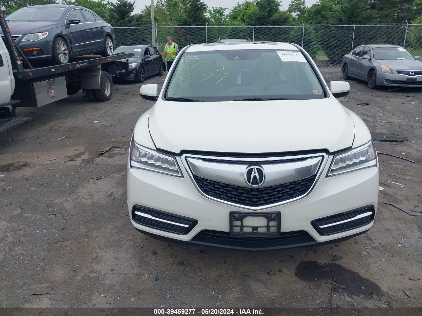 2016 Acura Mdx Technology Acurawatch Plus Packages/Technology Package VIN: 5FRYD3H46GB009828 Lot: 39459277