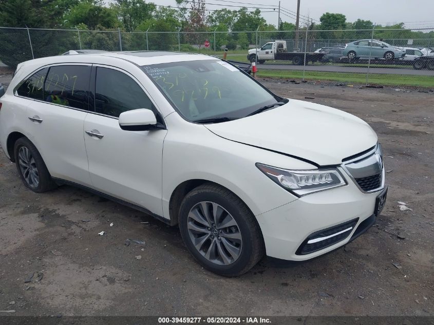 2016 Acura Mdx Technology Acurawatch Plus Packages/Technology Package VIN: 5FRYD3H46GB009828 Lot: 39459277